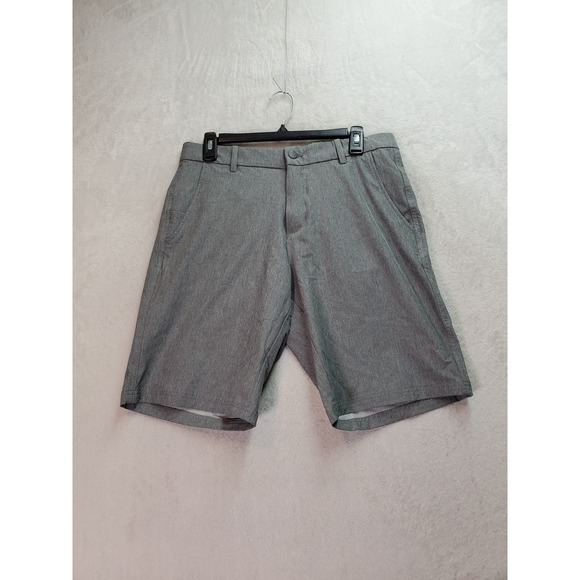 Crivit Running Shorts Mens‎ Size 32 Gray Polyester Slash Pockets Flat Front Logo - Picture 1 of 8